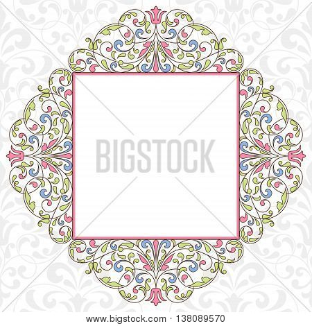 Floral pattern for invitation or greeting card.