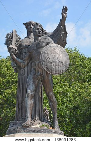 CHARLESTON SC USA 06 24 2016: Confederacy monument 