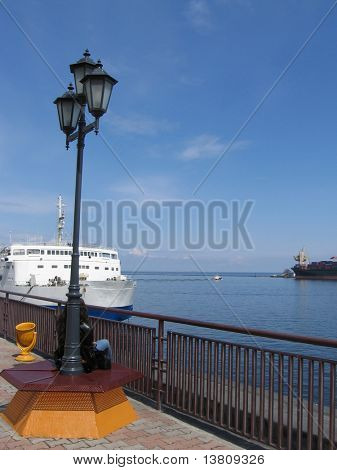Port w Odessie na Ukrainie