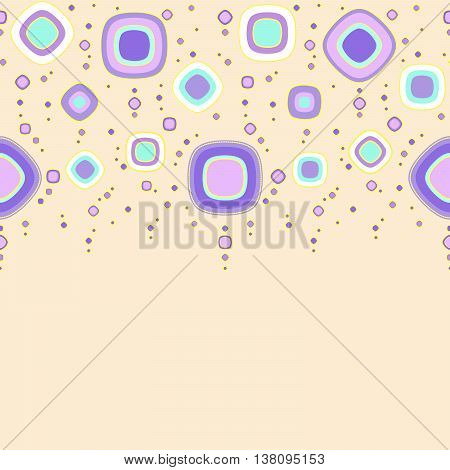 Squares and rhombuses on a cream background vector