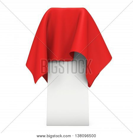 Presentation Pedestal Cover By Red Cloth