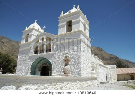 Valkoinen kirkko Colca Peru
