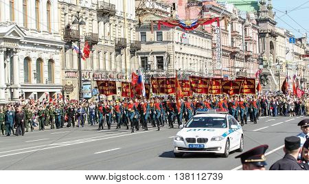 St. Petersburg, Russia - 9 May, Start the action 