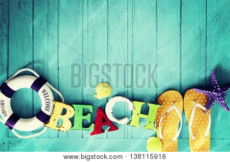 Beach Sign Welcome Aboard Concept