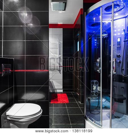 Stylish Dark Bathroom