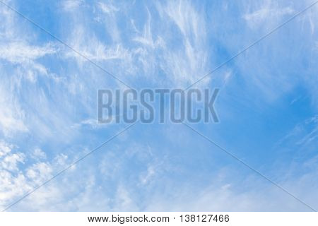 blue sky and cloud beautiful Colorful vivid in nature background