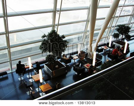 niebieski fotel lotniczy