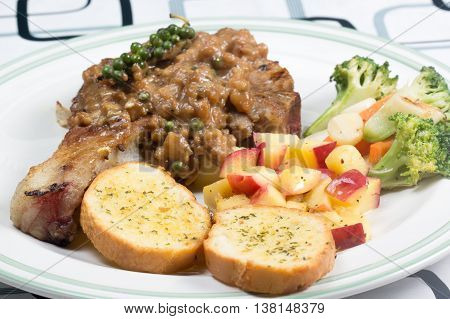Pork chop steak / cooking pork chop steak concept