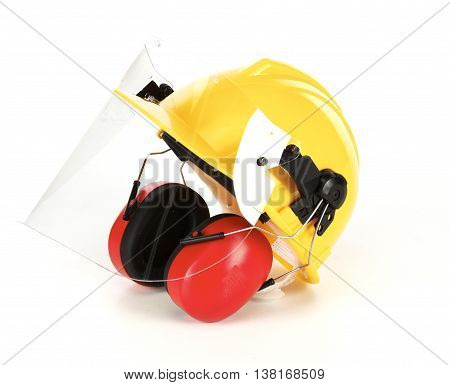 Safety helmet, Ears protection and Eyes protection
