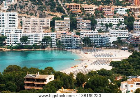 Beautiful view of Santa Ponsa and the beach Mallorca