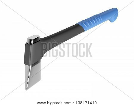 Axe with fibreglass handle isolated on white background, 3D illustration