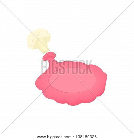 Whoopee cushion icon in cartoon style on a white background