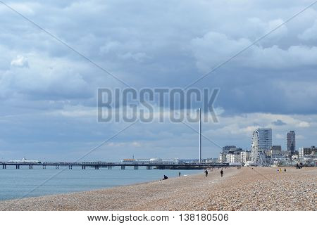 Brighton Seafront with i360 Tower in distance