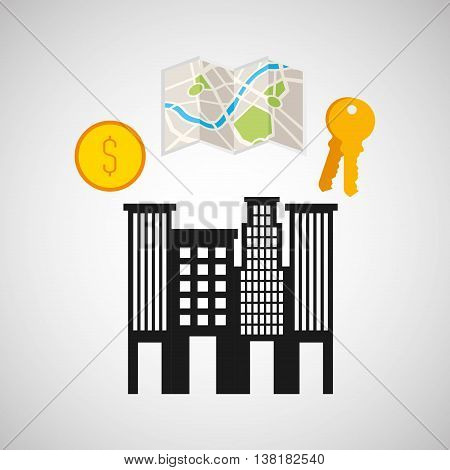 sale house home sold business isolated, vector illustration