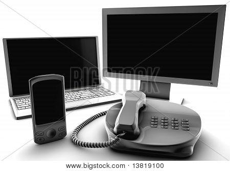 Un fascio di quattro principali telco services