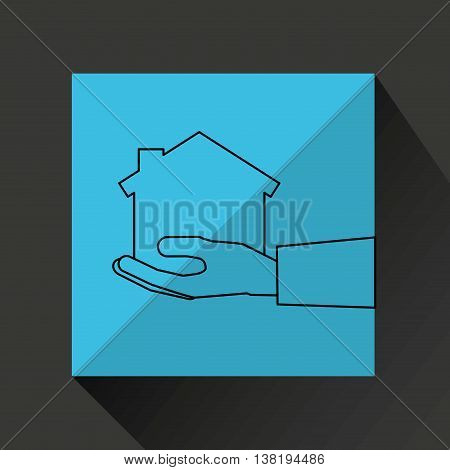 sale house home sold business isolated, vector illustration