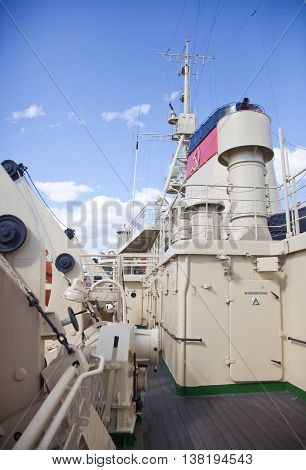 St. Petersburg. The Krasin ice breaker museum on the parking.