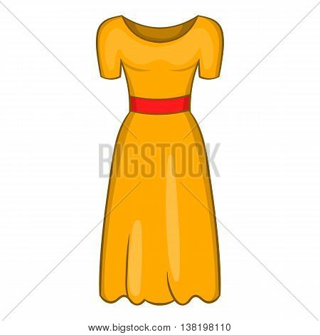 Womens fancy dress icon in cartoon style isolated on white background. Clothing symbol