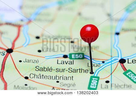 Sable-sur-Sarthe pinned on a map of France