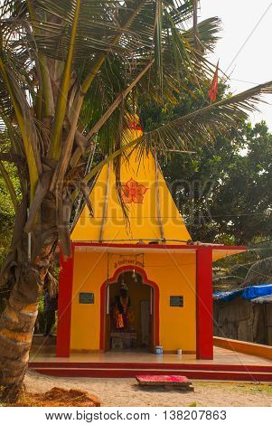 A Temple In Goa. Arambol. India.