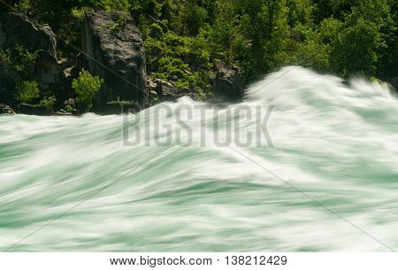 Niagara River At White Water Walk In Canada