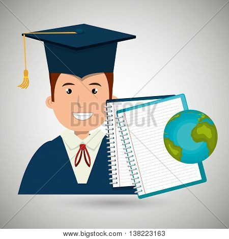 student graduation isolated icon design, vector illustration  graphic