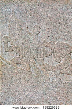 CHARLESTON SC USA 06 24 2016: Details of Confederacy monument 