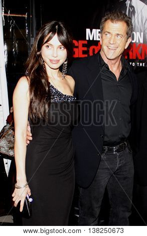 Mel Gibson and Oksana Grigorieva at the Los Angeles premiere of 'Edge of Darkness' held at the Grauman's Chinese Theater in Hollywood, USA on January 26, 2010. 