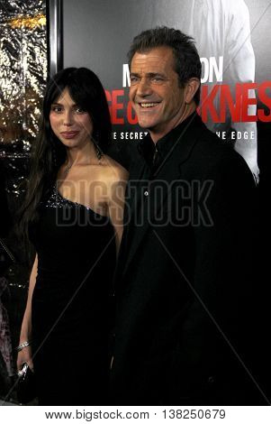 Mel Gibson and Oksana Grigorieva at the Los Angeles premiere of 'Edge of Darkness' held at the Grauman's Chinese Theater in Hollywood, USA on January 26, 2010. 