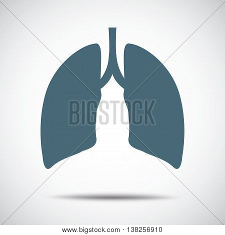 Human lung icon anatomy medicine icon vector