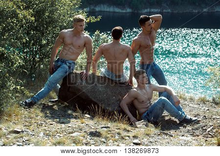 Four Sexy Muscular Men