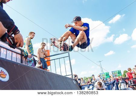 Athletes Compete At Skateboard Challenge