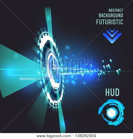 illustration of Futuristic interface, technology vector, sci-fi  background