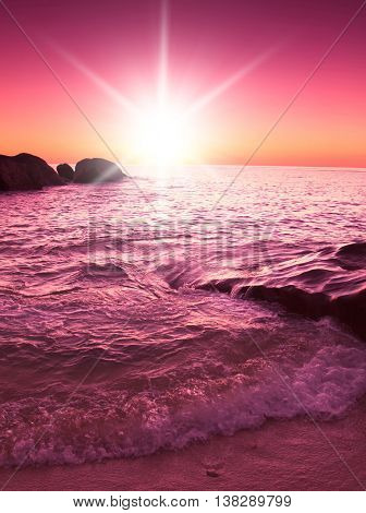 Tripical Background Sea Stones 