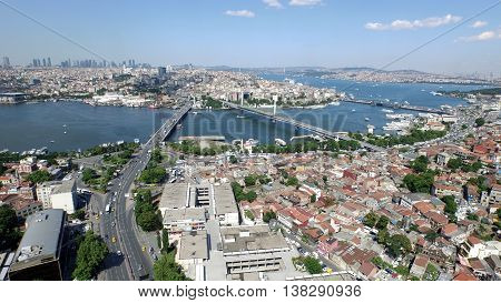 Aerial View of Istanbul Historical Peninsula, Turkey