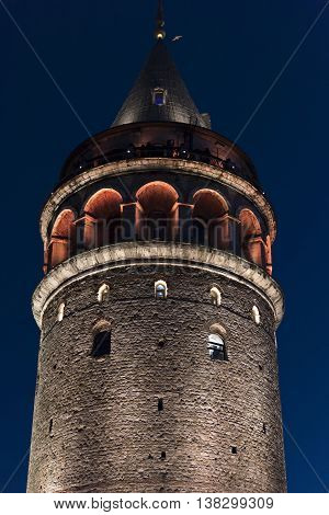 Galata Tower of Istanbul Historical Peninsula, Turkey