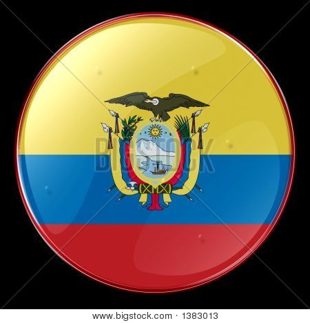Botão de bandeira do Equador