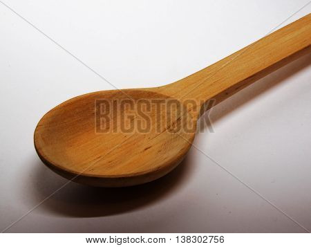 wooden spoon alder on a white background