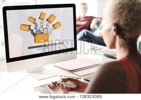 Cloud Networking Computing Back Up Concept