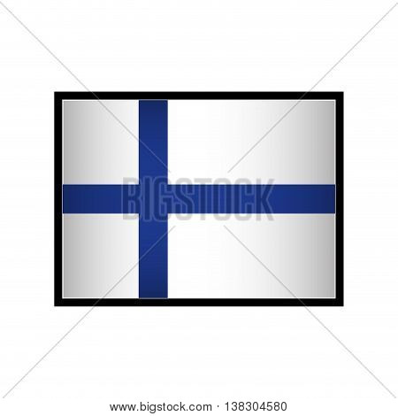 Finland concept represented by flag icon. Isolated and flat illustration