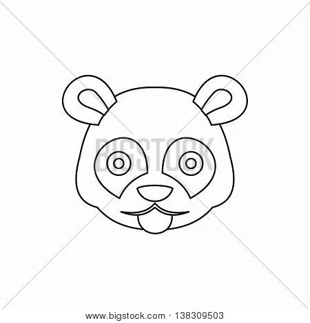 Head of panda icon in outline style isolated vector illustration