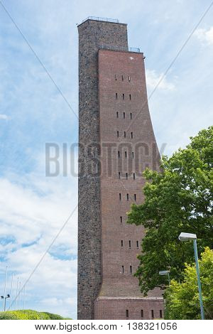 monument tower in laboe at the baltic sea