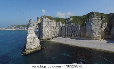 Overlooking the cliffs of Etretat in Brittany