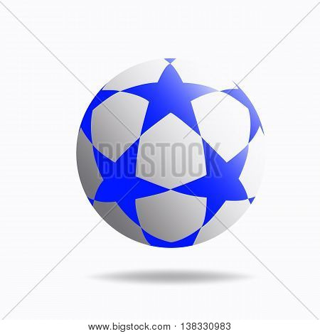 ball with stars icon, symbol, logo on white background