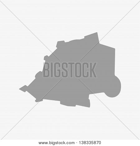 Vatican map in gray on a white background