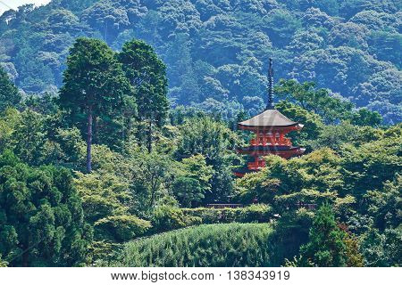 Kiyomizudera, shrine temple Landscape in Kyoto, Japan