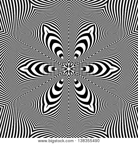 Black and White Background. Abstract Vector Illustration.