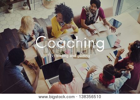 Coaching Educating Instructor Management Concept