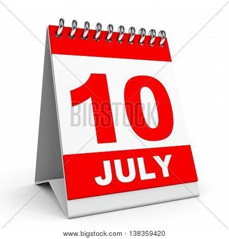 Calendar. 10 July.