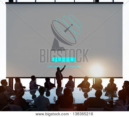 Boardcast Data Transmission GPS Navigation Concept